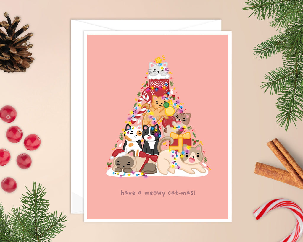 HAVE A MEOWY CAT-MAS HOLIDAY CARD