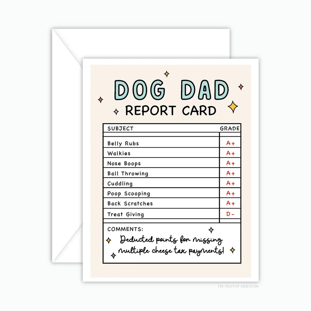 DOG DAD REPORT CARD