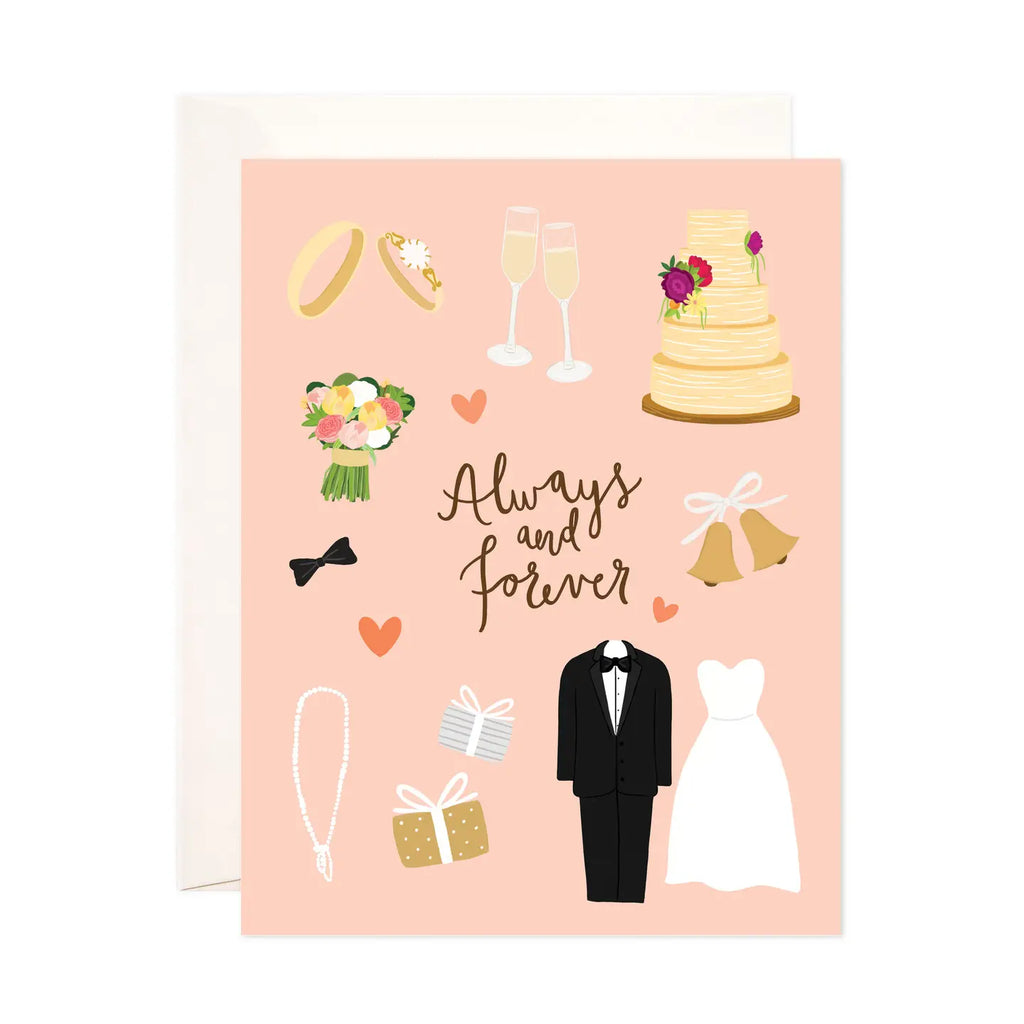 ALWAYS AND FOREVER WEDDING CARD
