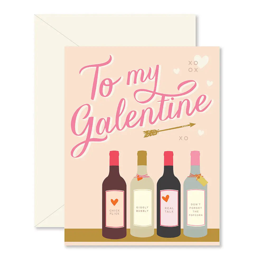 TO MY GALENTINE WINE BOTTLE CARD