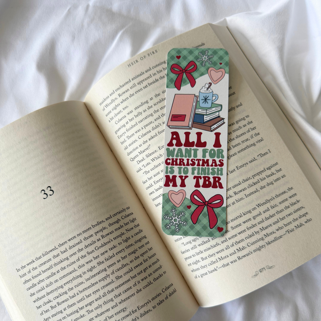 ALL I WANT FOR CHRISTMAS IS TO FINISH MY TBR BOOKMARK