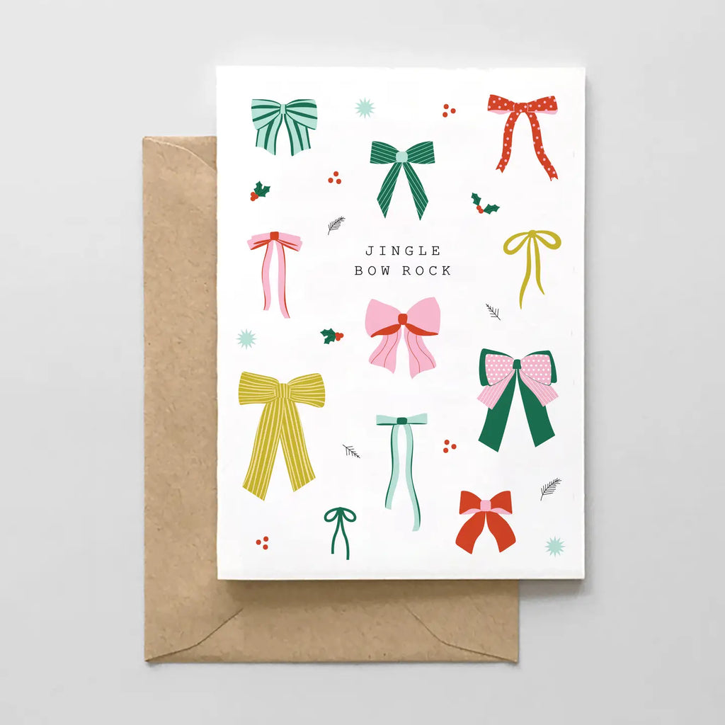 JINGLE BOW ROCK CARD