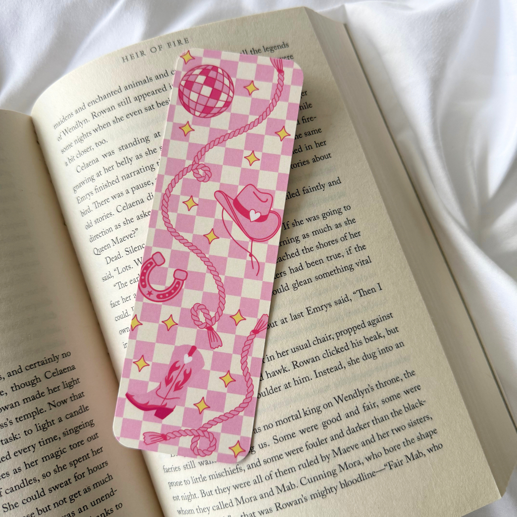 PINK COWBOY DISCO BOOKMARK