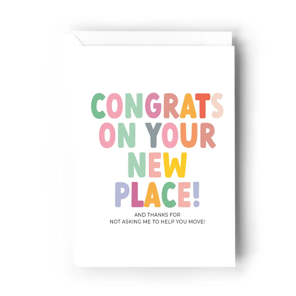 CONGRATS ON YOUR NEW PLACE HELP CARD