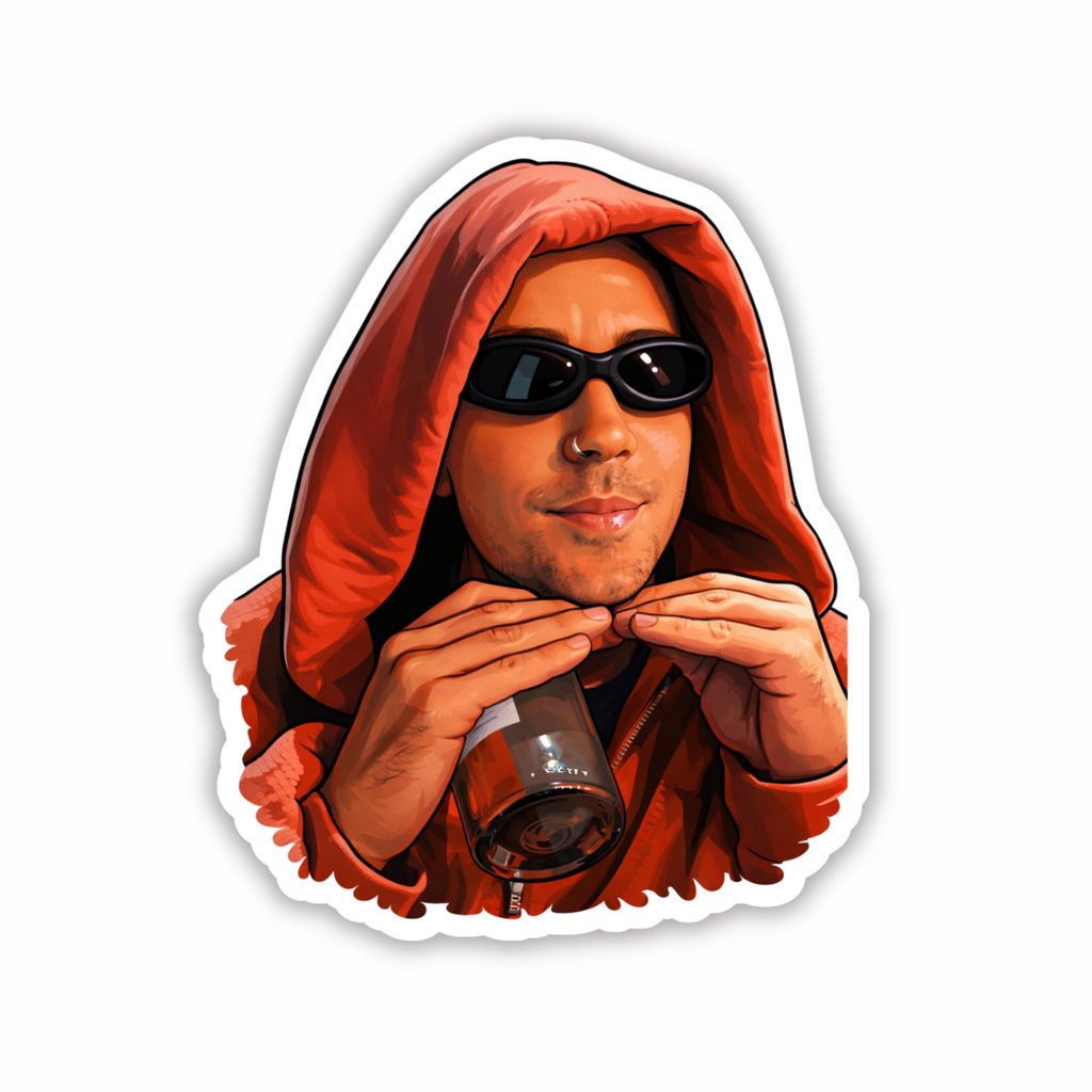 JB RED SWEATER STICKER