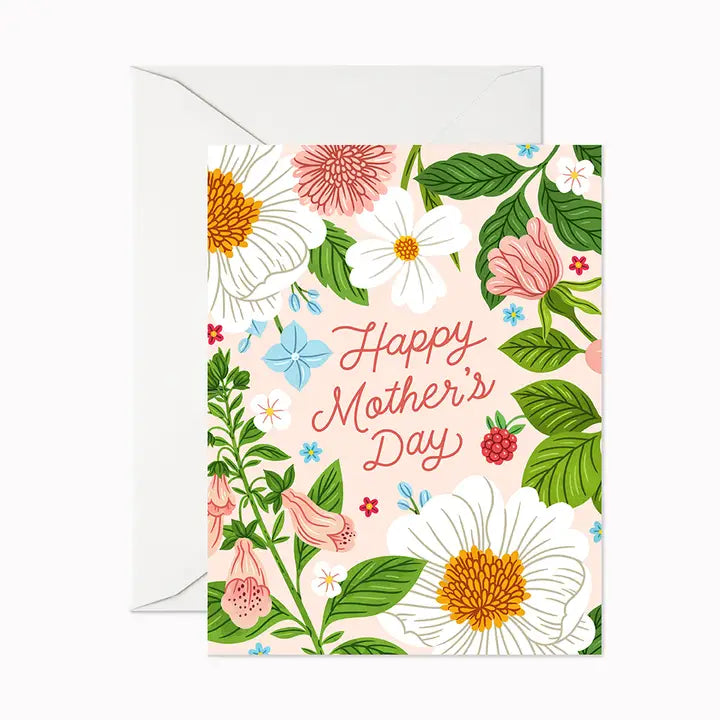 HAPPY MOTHER'S DAY BERRY FLOWER CARD