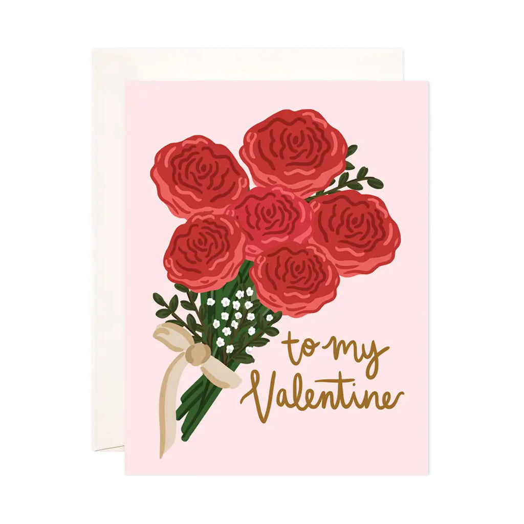 TO MY VALENTINE BOUQUET CARD