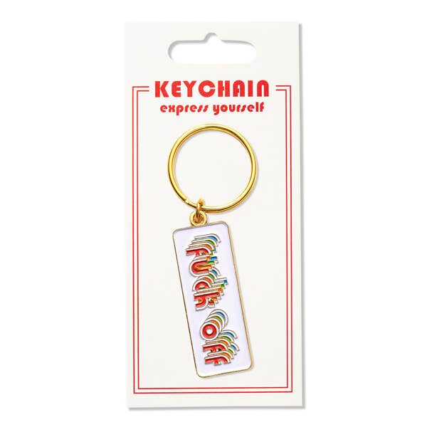 FUCK OFF (RAINBOW) KEYCHAIN