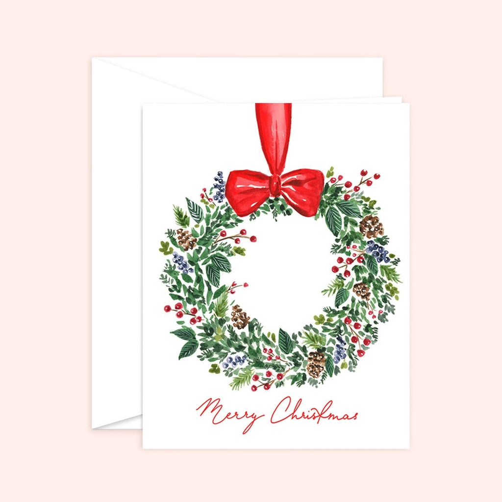 MERRY CHRISTMAS WREATH CARD