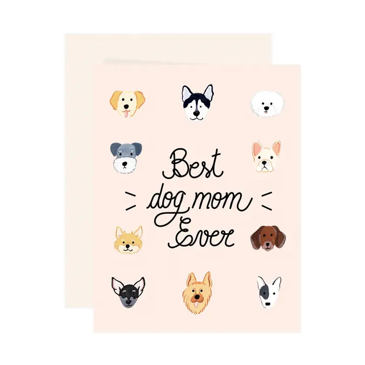 BEST DOG MOM EVER DOG CARD