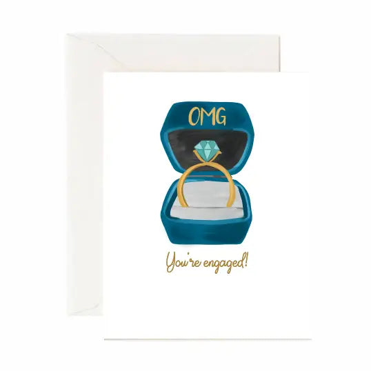OMG YOU'RE ENGAGED RING CARD