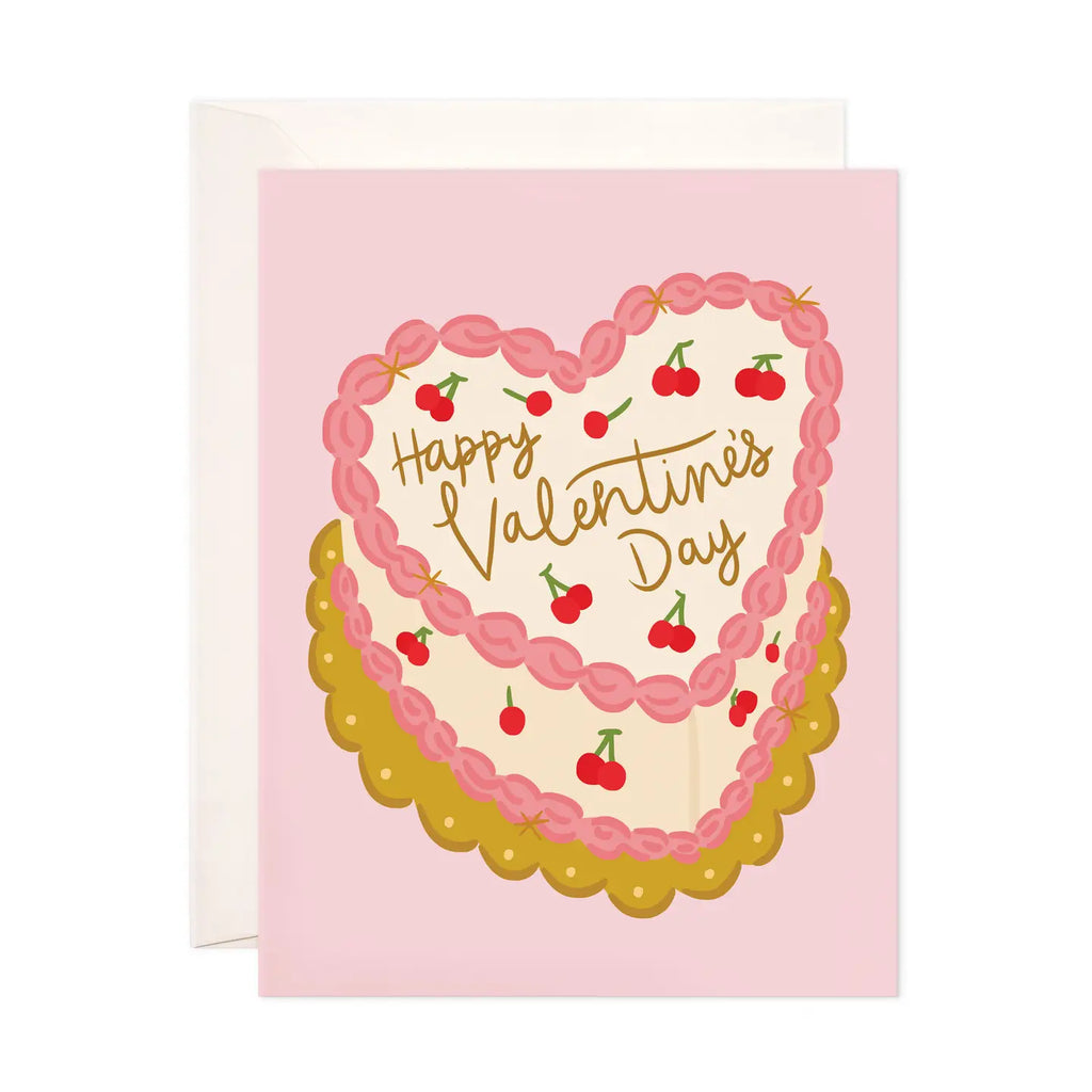 HAPPY VALENTINE'S DAY CAKE CARD