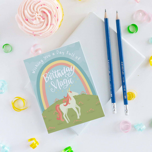 UNICORN WISHING YOU A BIRTHDAY CARD