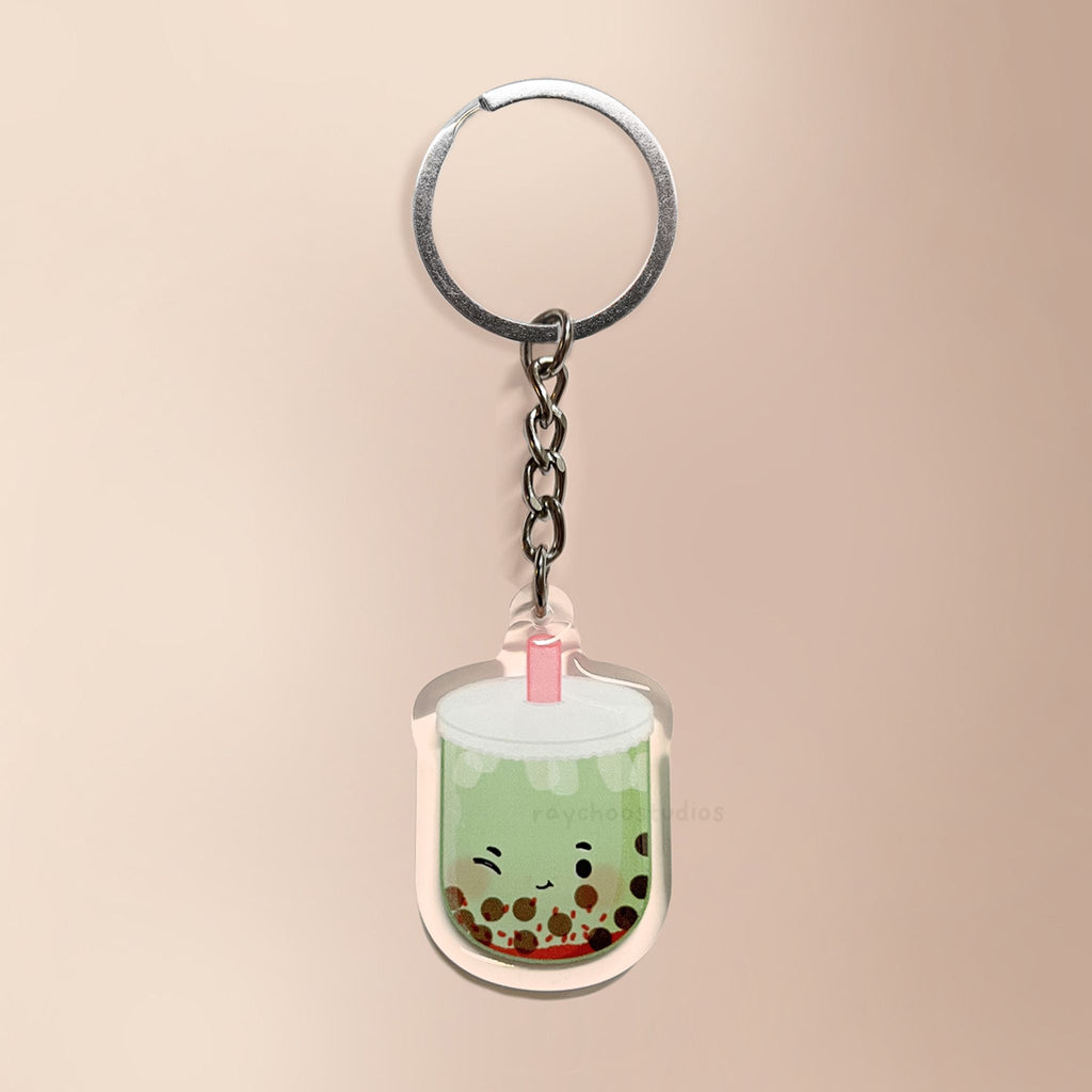 MATCHA RED BEAN BOBA ACRYLIC KEYCHAIN - 1