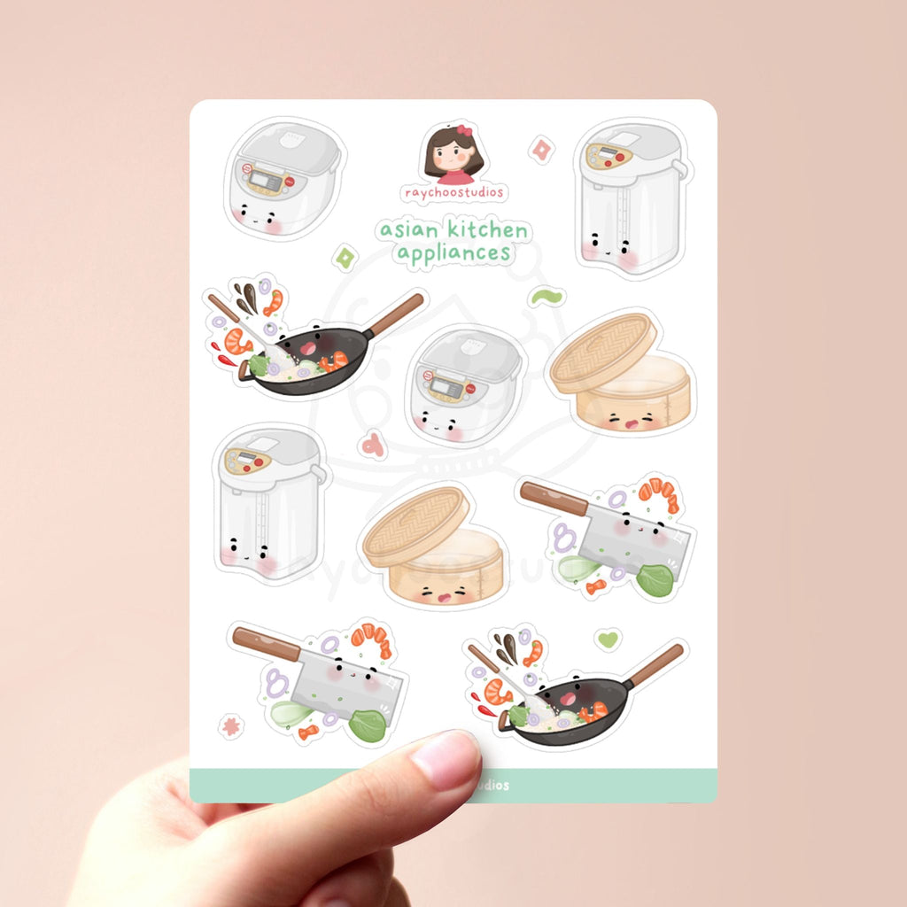 ASIAN KITCHEN APPLIANCES STICKER SHEET - 1