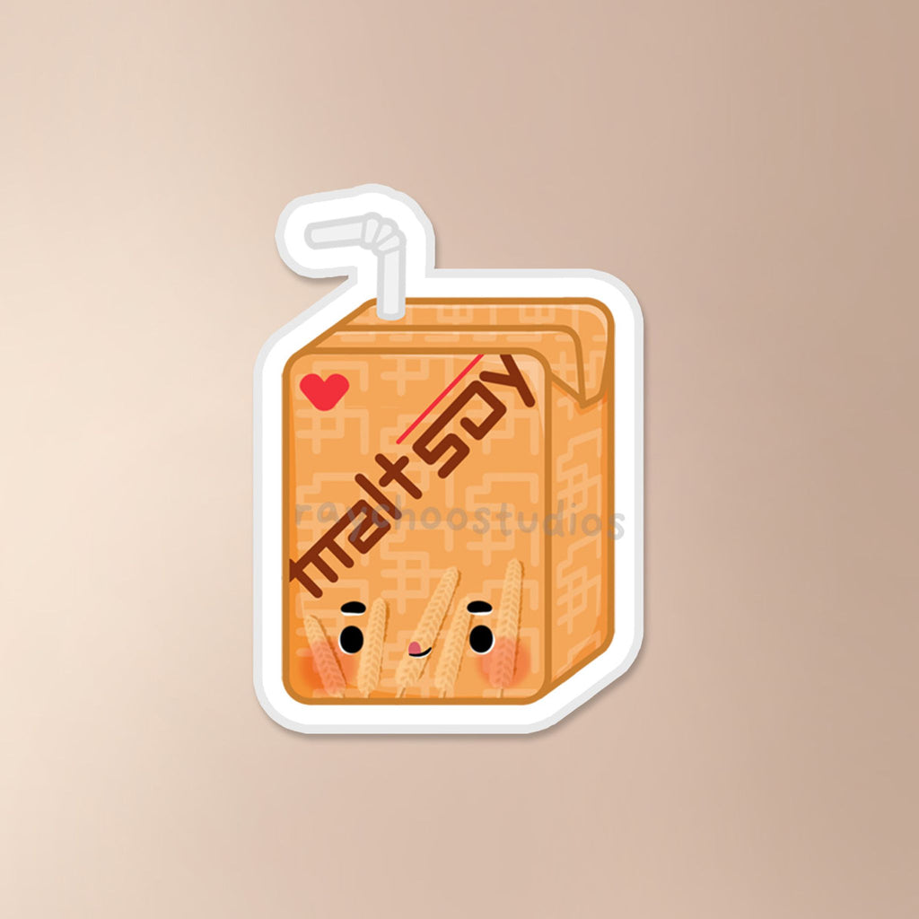 MALT SOY DRINK VINYL STICKER - 1