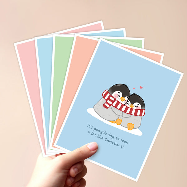 CUDDLING ANIMALS ASSORTED GREETING CARD BOXED SET - 2