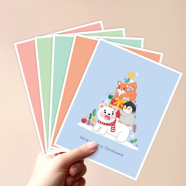 HOLIDAY TREES ASSORTED GREETING CARD BOXED SET - 2