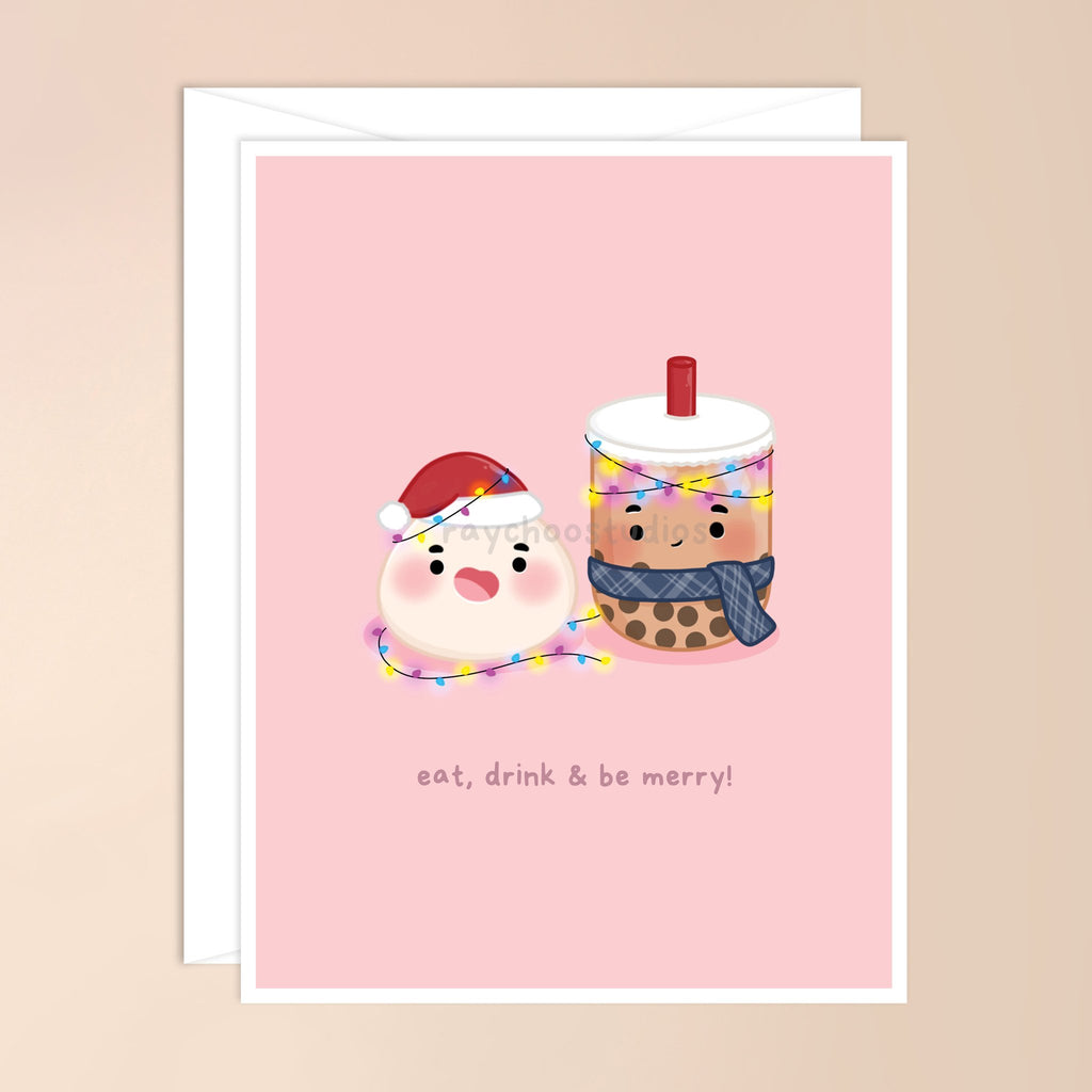 EAT DRINK & BE MERRY HOLIDAY CARD - 1