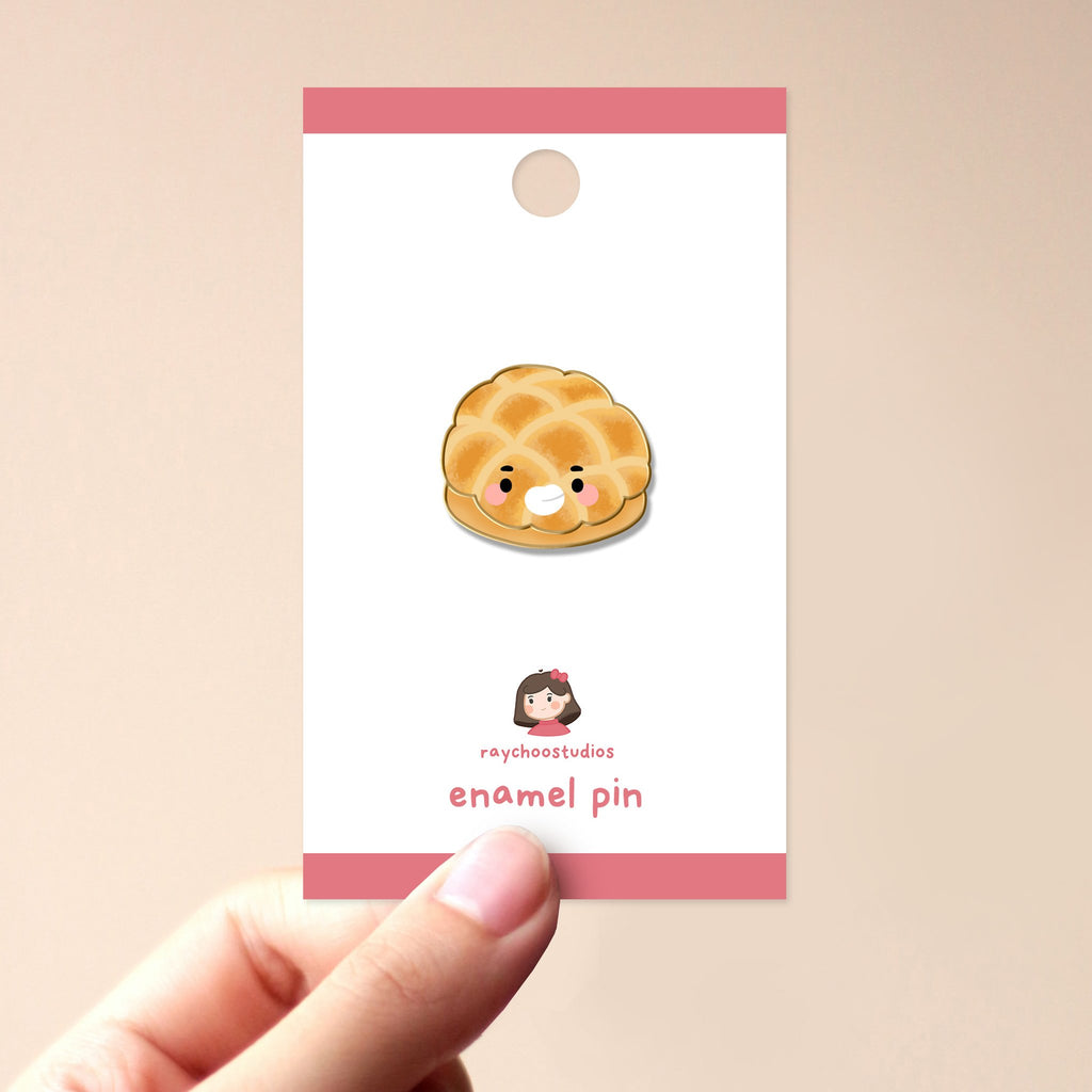 PINEAPPLE BUN ENAMEL PIN - 1
