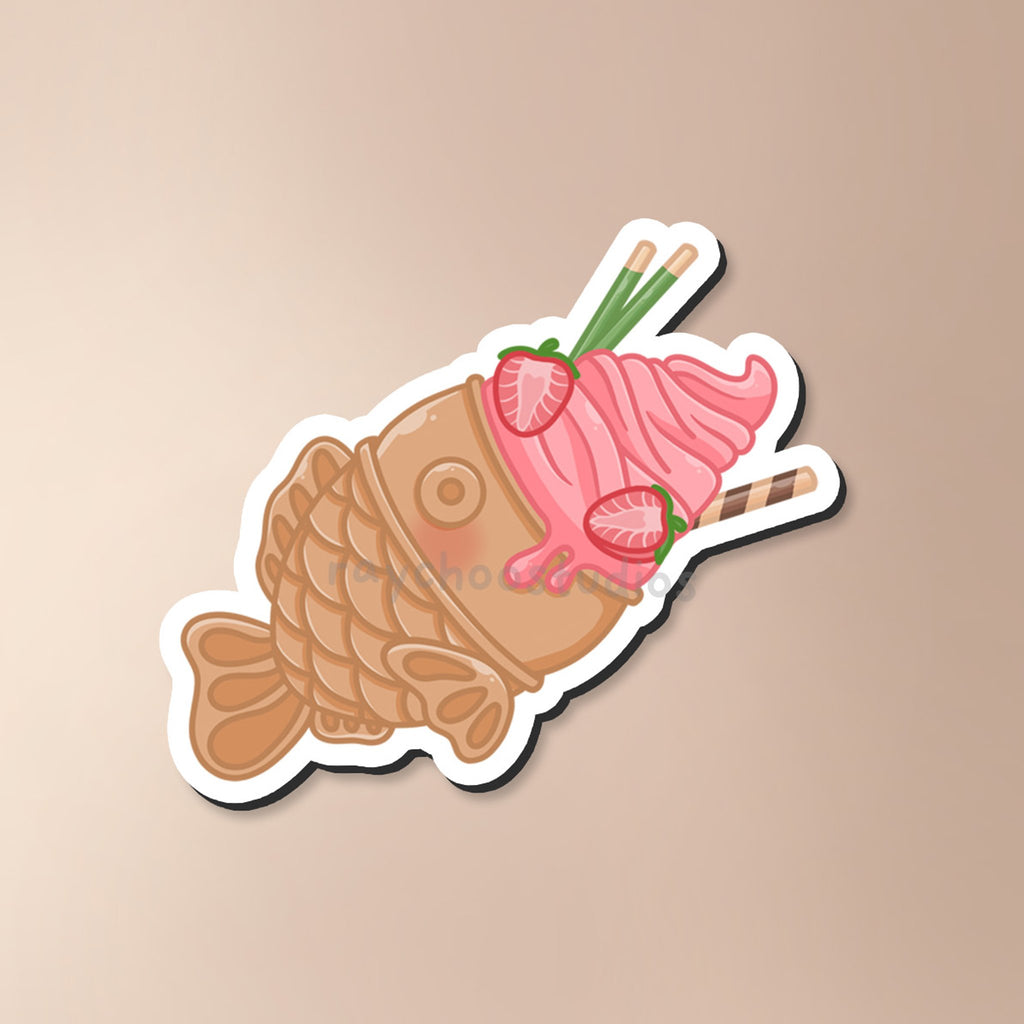 STRAWBERRY TAIYAKI FRIDGE MAGNET - 1