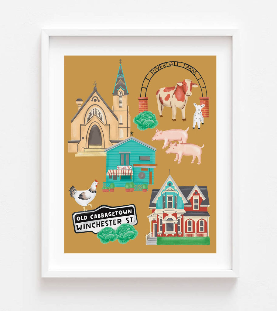 CABBAGETOWN PRINT 10"X13"