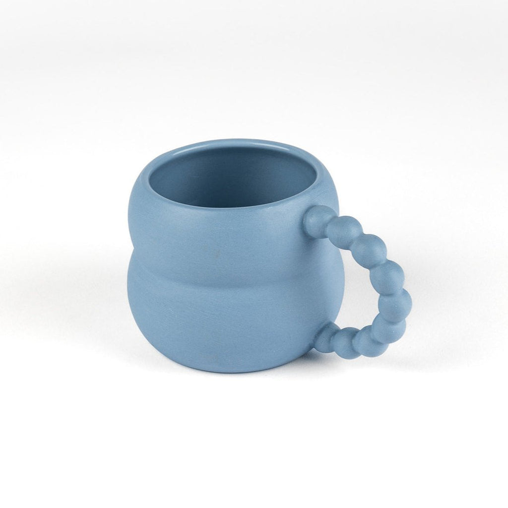 CHUBBY BUBBLE HANDLE MUG - BLUE
