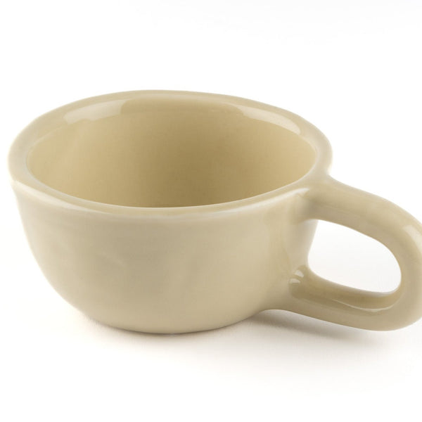 SHORT CERAMIC COFFEE MUG - BEIGE