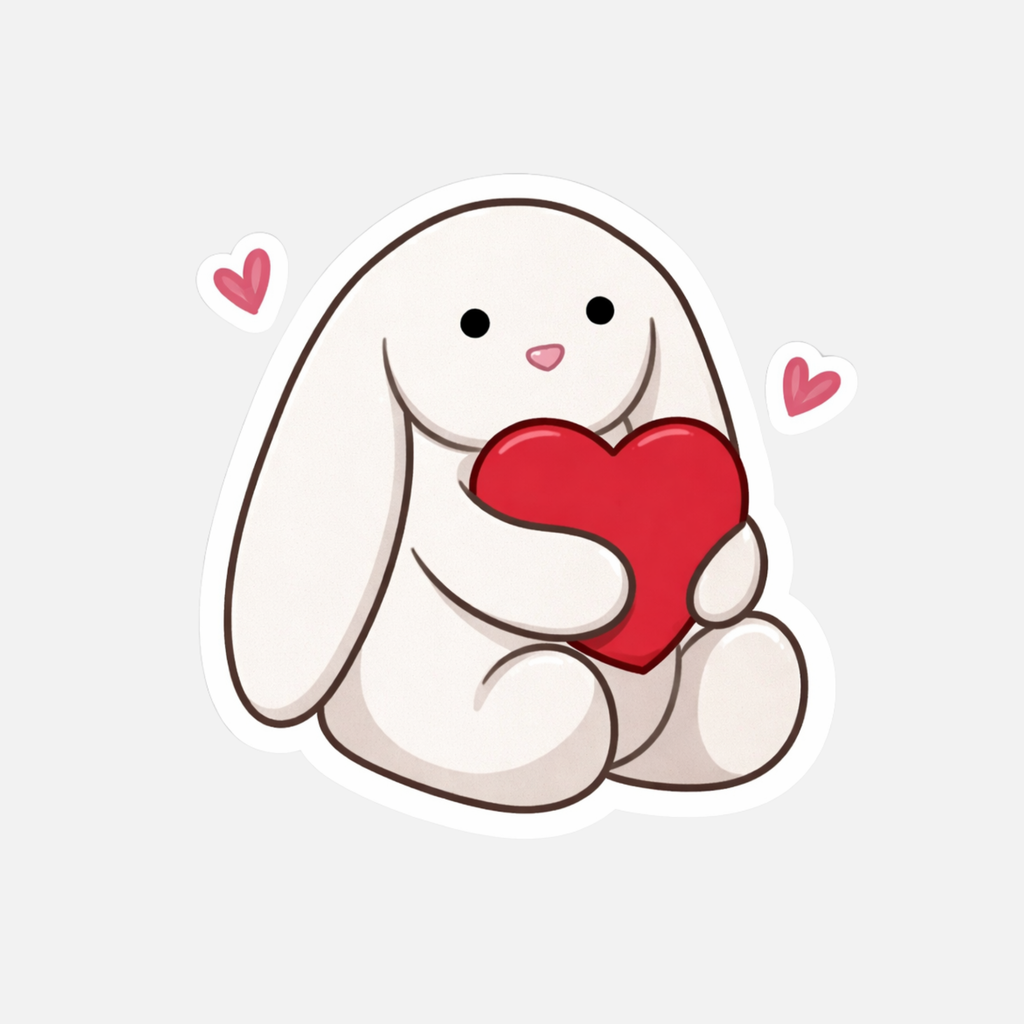 BUNNY HEART STICKER