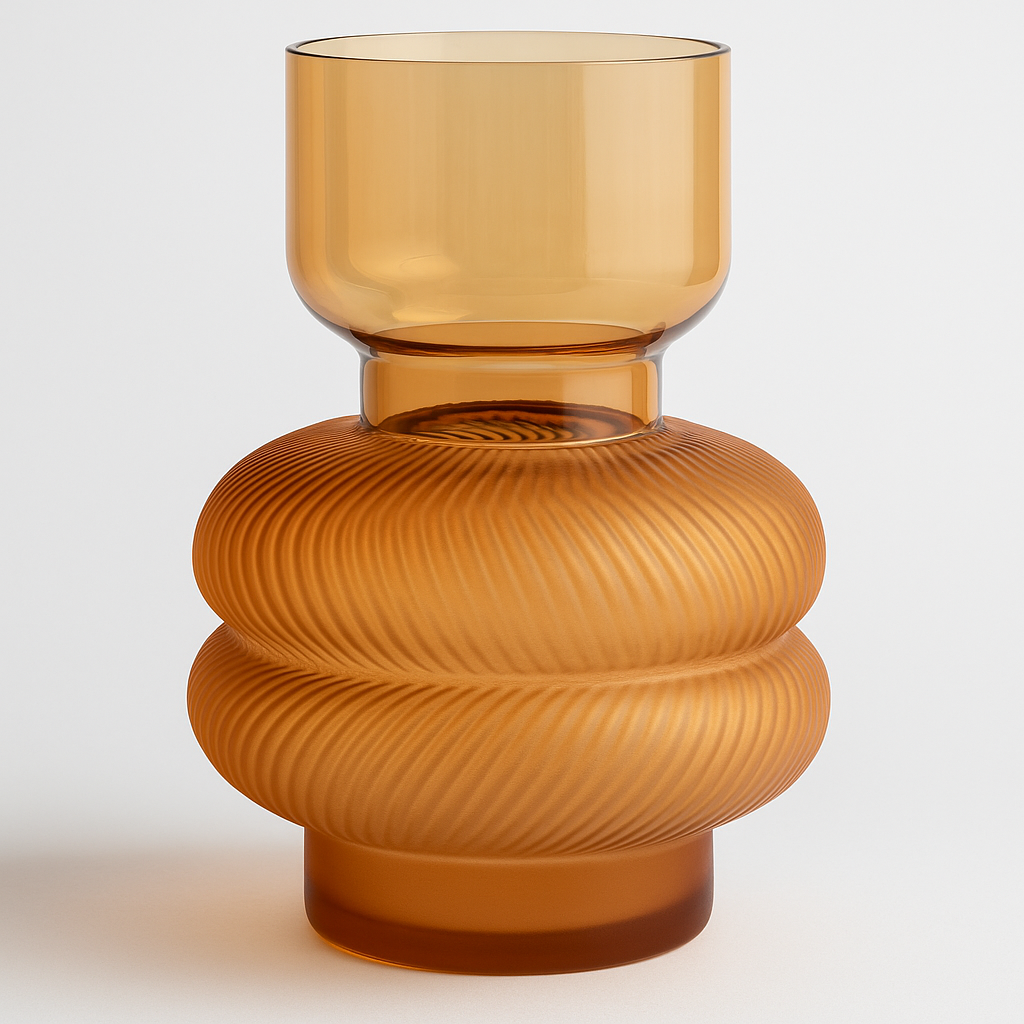 AMBER RIPPLE VASE