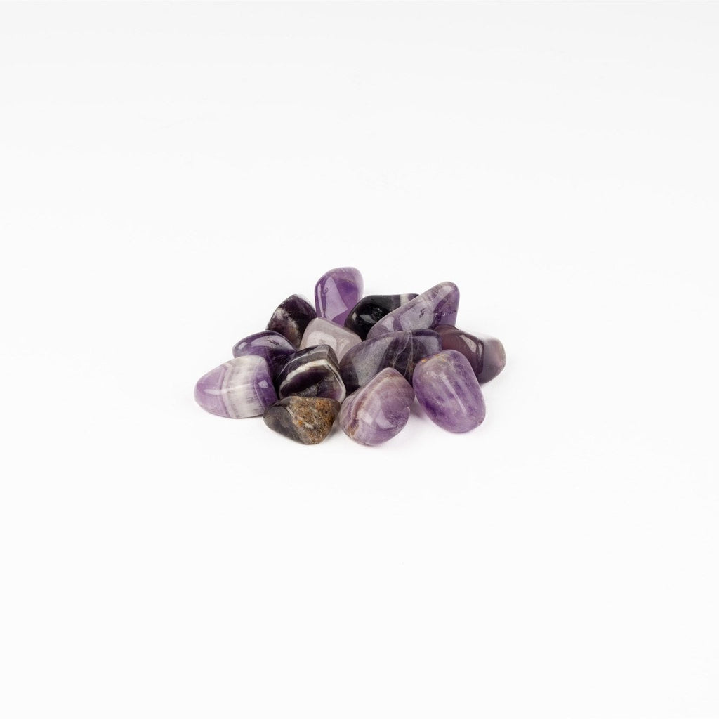 CHEVRON AMETHYST TUMBLED STONE