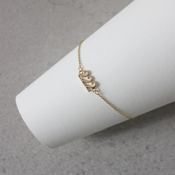 GOLD PLATED ON BRASS ANGEL NUMBER BRACELETS