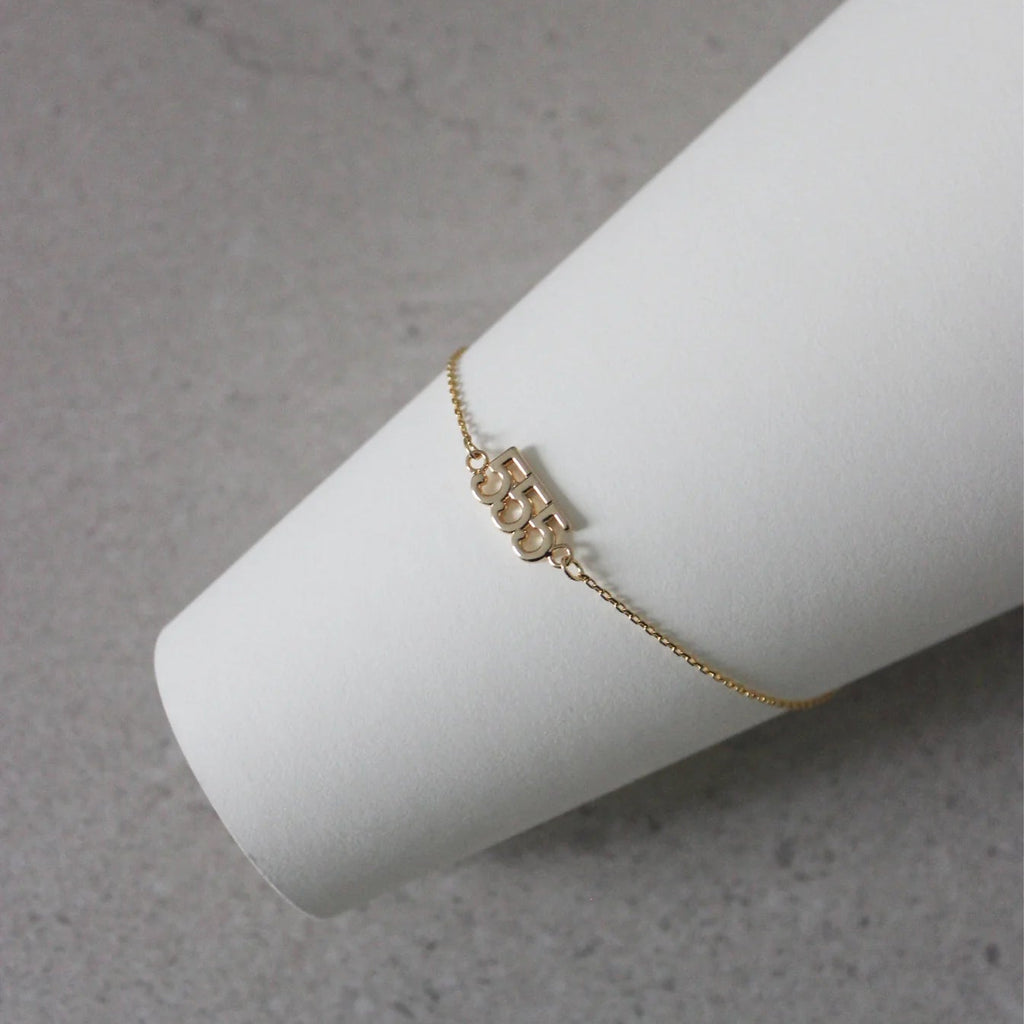 GOLD PLATED ON BRASS ANGEL NUMBER BRACELETS