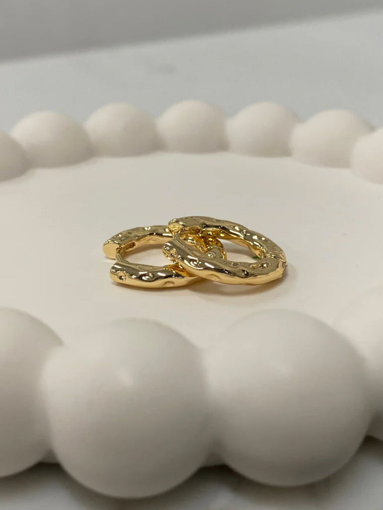 GOLD PLATED ON BRASS HOOPS $32