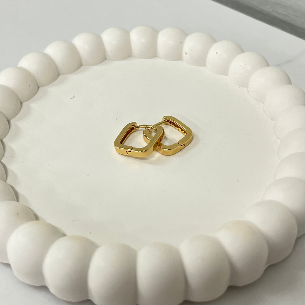 GOLD PLATED ON BRASS HOOPS $30