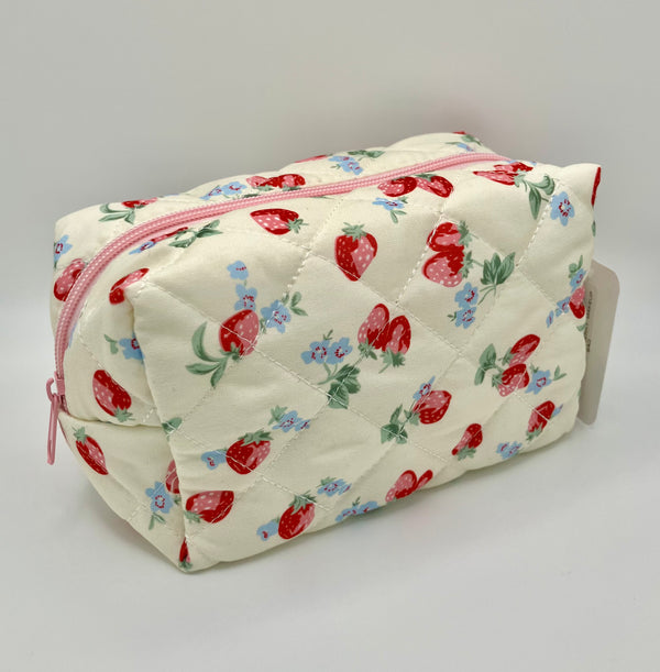 YELLOW STRAWBERRY  MAKEUP BAG