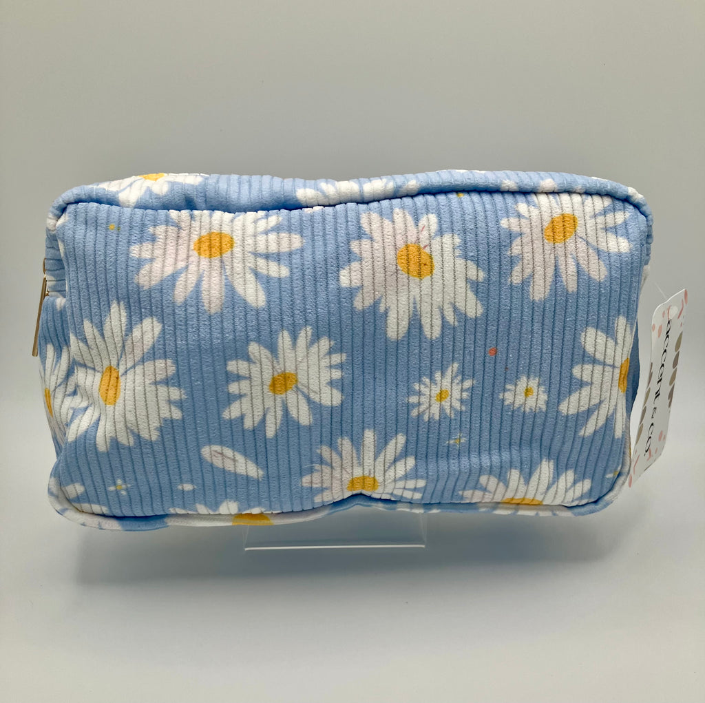 BLUE DAISY MAKEUP BAG