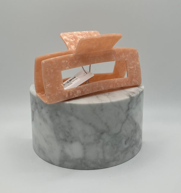 JUMBO ACETATE CLAW CLIP - PINK MARBLE
