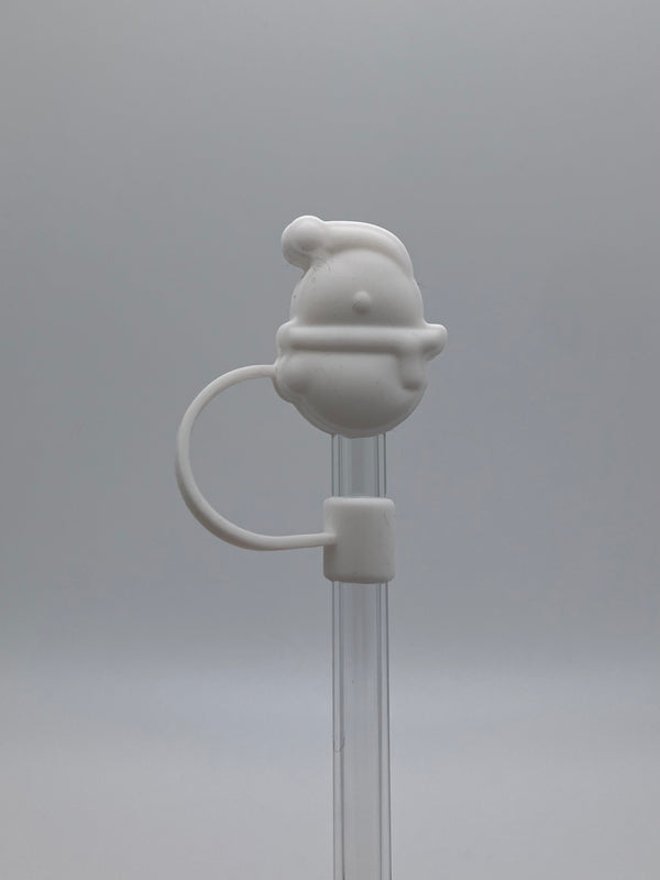 SNOWMAN STRAW CAP