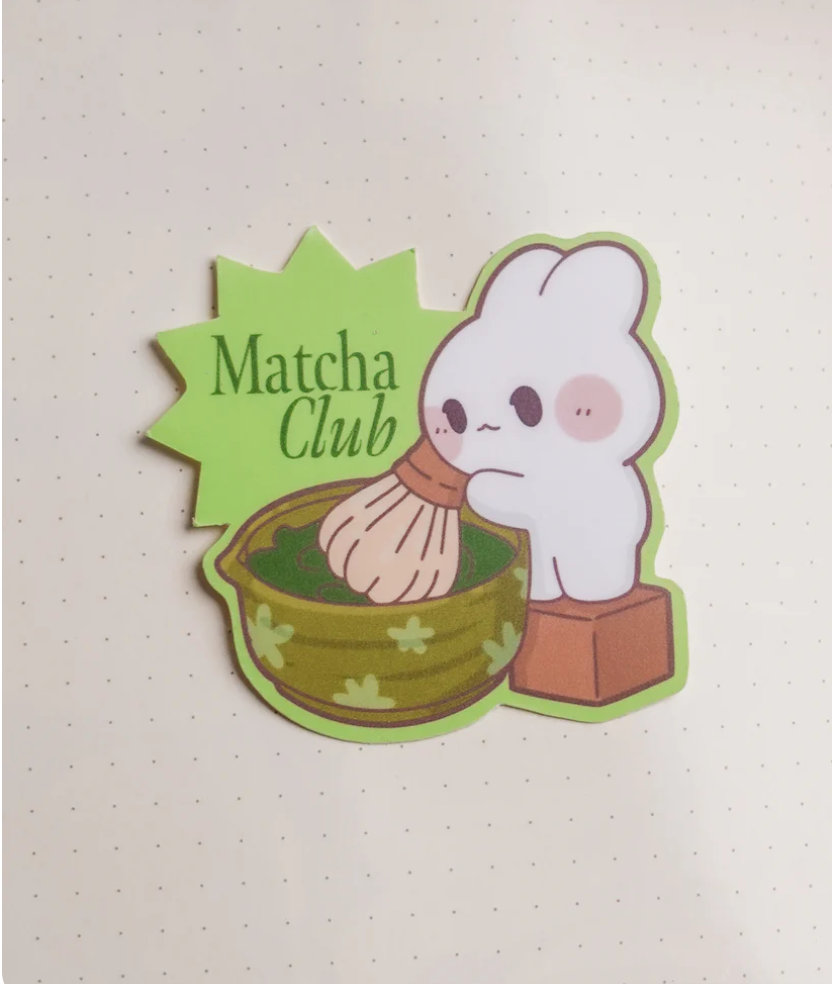 MATCHA CLUB BUNNY STICKER