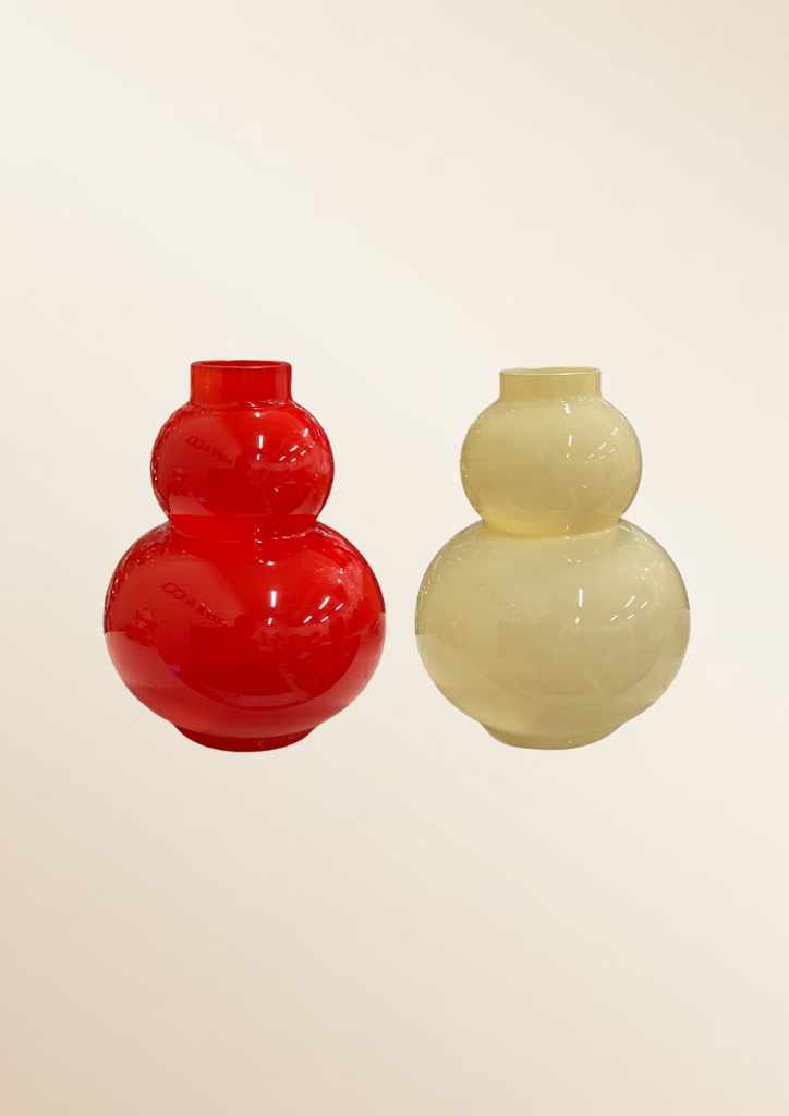 DOUBLE BUBBLE GLASS VASE