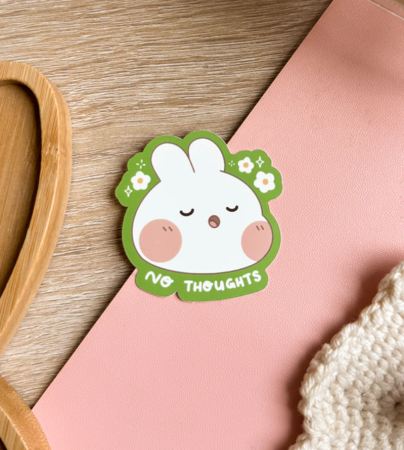 NO THOUGHTS STICKER