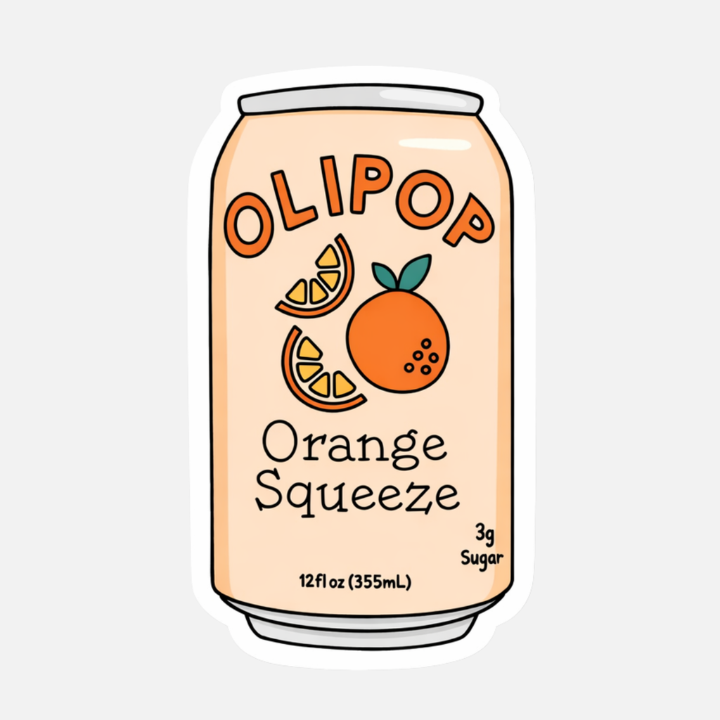 OLIPOP ORANGE SQUEEZE STICKER