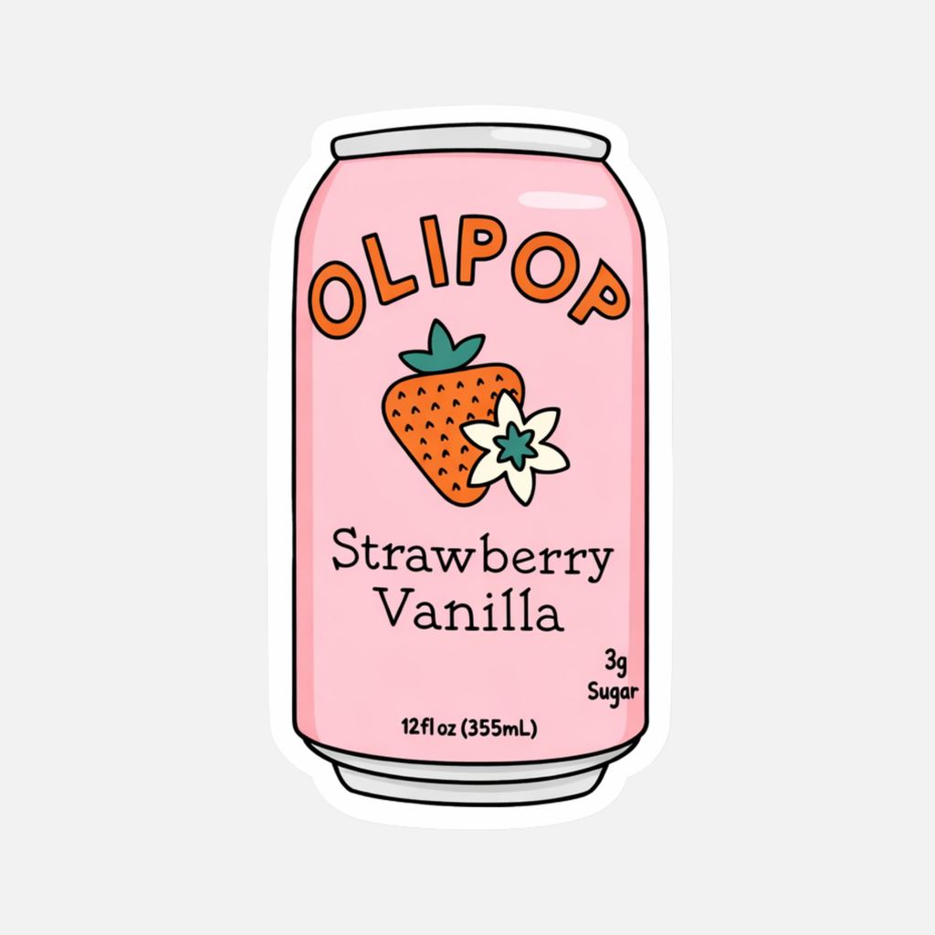 OLIPOP STRAWBERRY VANILLA STICKER