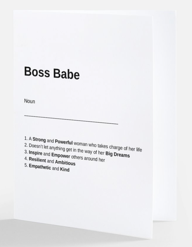 BOSS BABE GREETING CARD