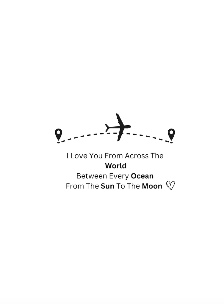 I LOVE YOU FROM ACROSS THE WORLD GREETING CARD