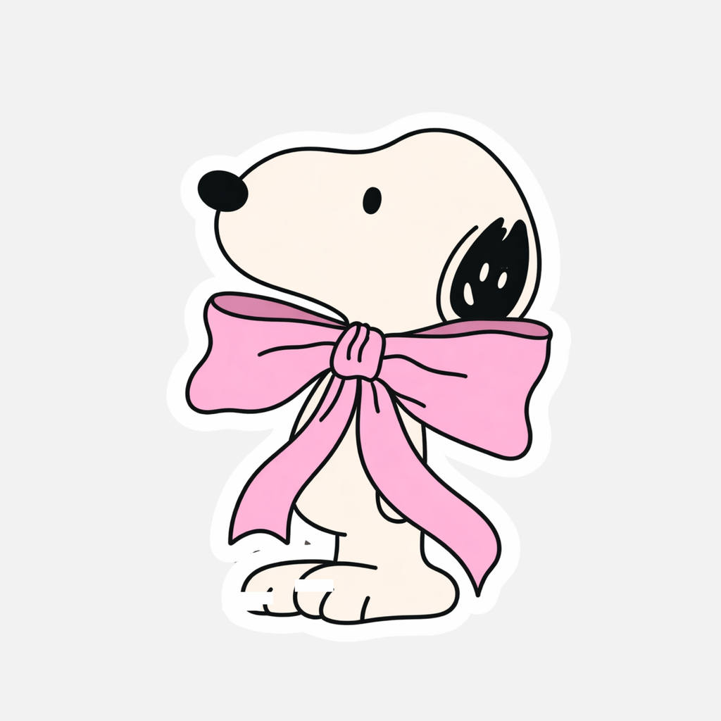 SNOOPY BOW STICKER