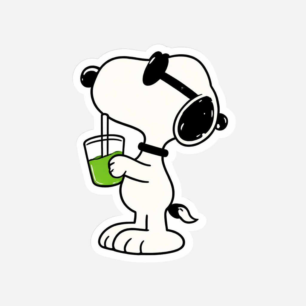 SNOOPY MATCHA STICKER