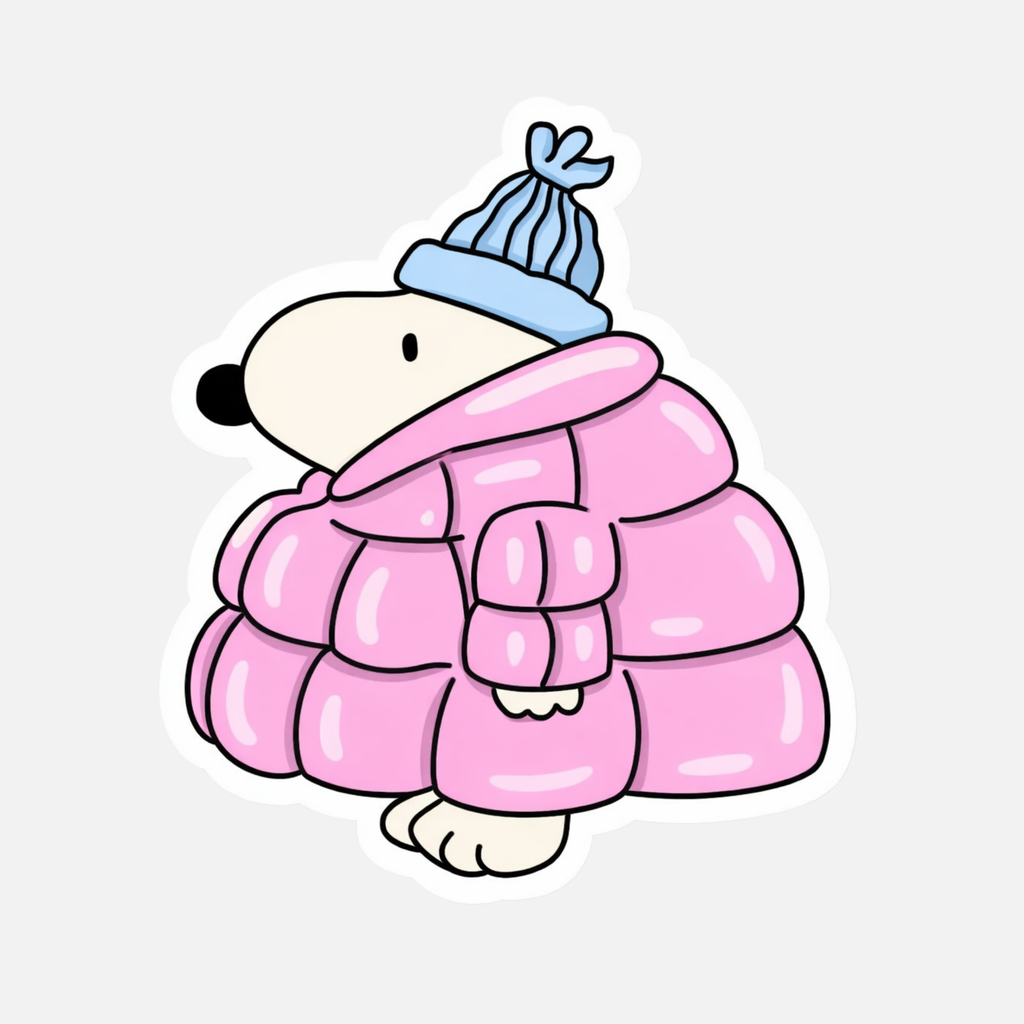 SNOOPY PUFFER STICKER