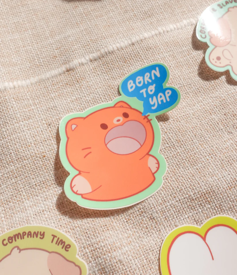 BORN TO YAP STICKER